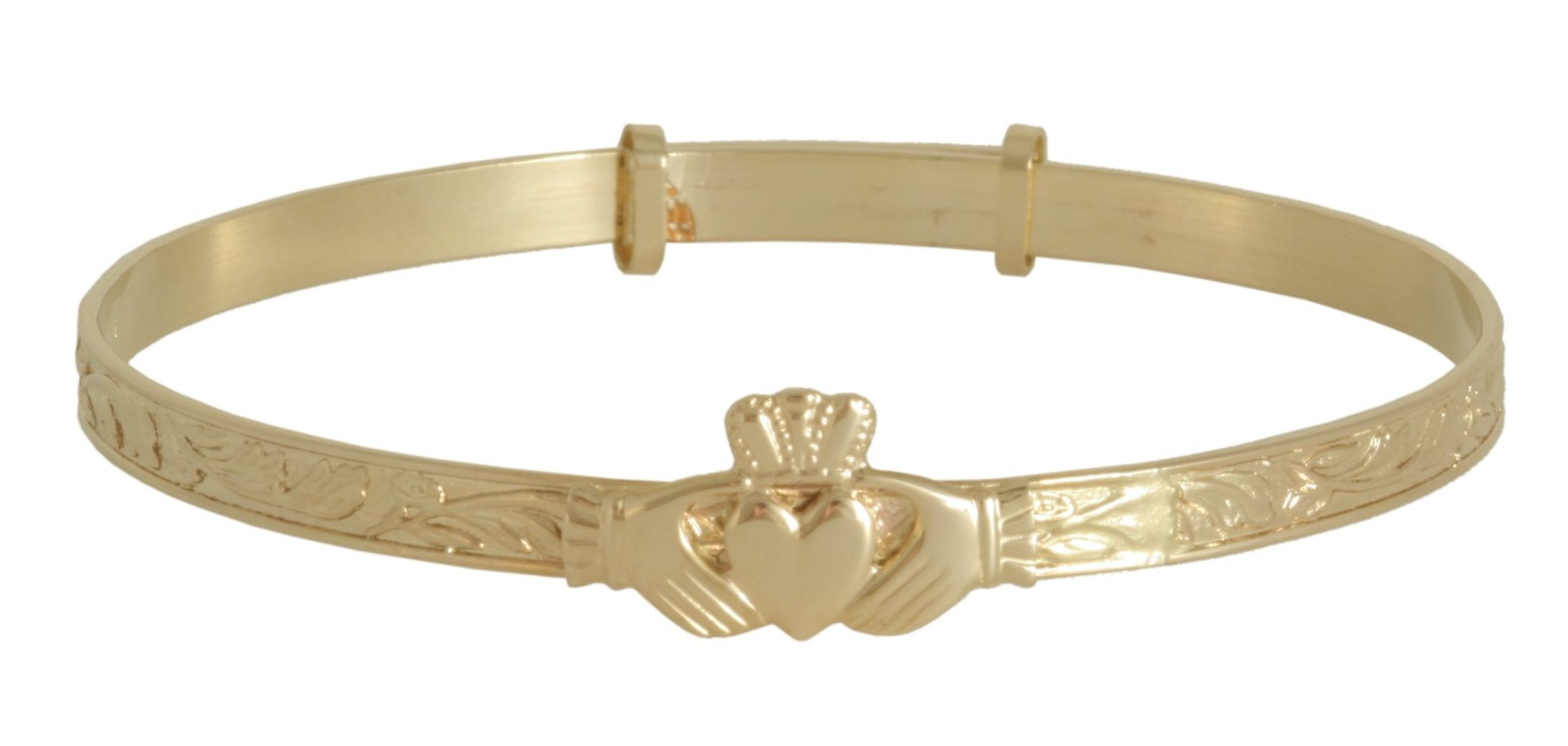 R/G Adult Claddagh Expanding Bangle
