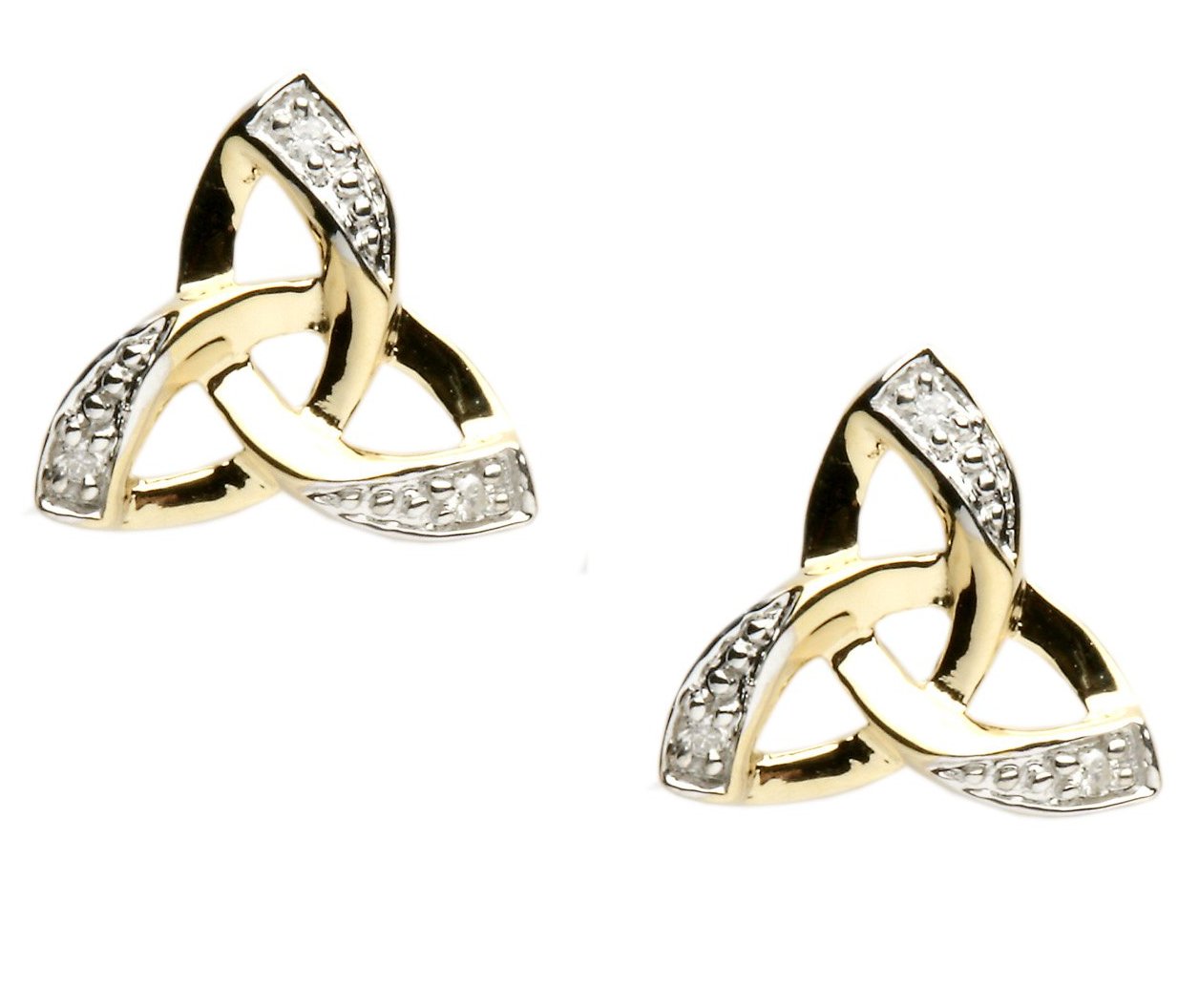 Gold & CZ Trinty Knots