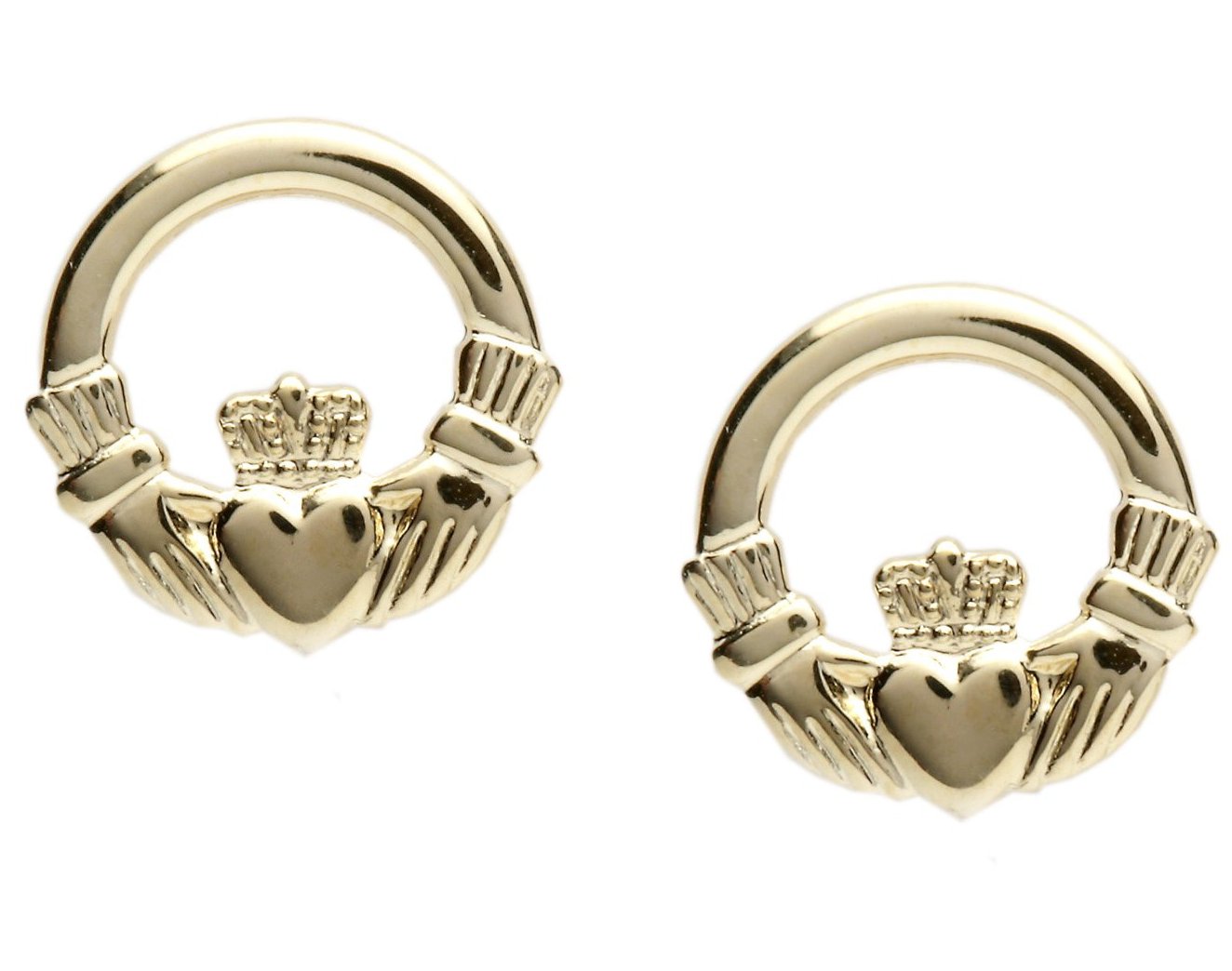 Gold Claddagh Earrings