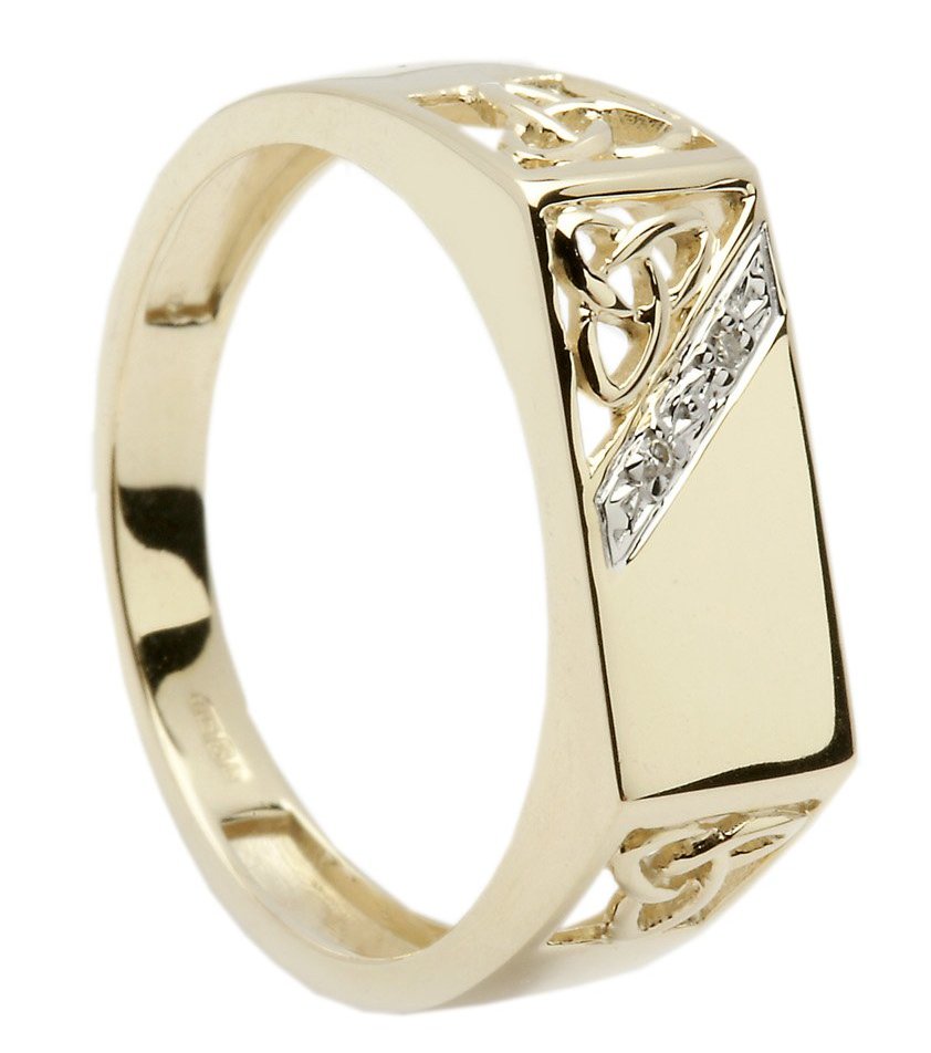 10ct dia gents celtic signet ring